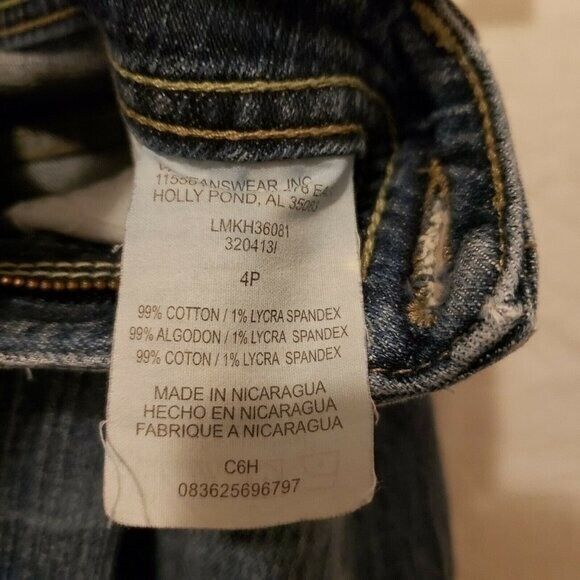 LEE Womens Size 4P Blue  Solid Crop Jeans - Picture 3 of 10